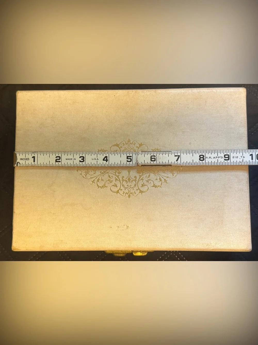 Vintage Purple Lined Jewelry Organizer Box